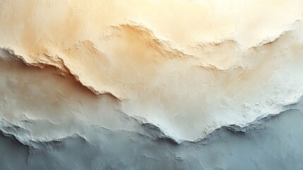 Aufkleber - A unique textured wall displays a beautiful gradient, transitioning from warm peach tones to cool gray hues, enhancing the modern interior design.