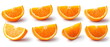 © SJarkCube - Orange Slices Delight: A vibrant and appetizing pile of juicy orange slices, glistening with freshness, creates a captivating image perfect for food blogs, recipes, or healthy lifestyle content.