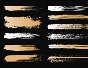 Big vector art brush strokes collection isolated