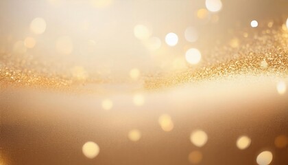 Wall Mural - Luxurious Golden Bokeh with Soft Light Gradient and Sparkling Texture. Ideal for Festive Invitations, Elegant Branding, Holiday Ads, or Event Banners with Ample Copy Space for Custom Messaging