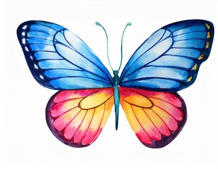  of a watercolor butterfly on a white background