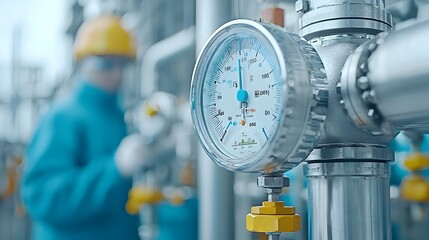 Poster - Detailed Close up Shot of Intricate Crude Oil Processing Machinery Including Pipes Gauges and Monitoring Panels in an Industrial Setting