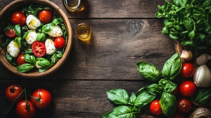 Sticker - Fresh Ingredients for a Healthy Salad Preparation