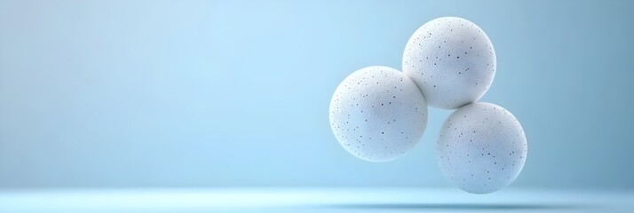 Aufkleber - Mesmerizing abstract composition featuring 3D spheres and cubes in a minimalist futuristic setting with soft shadows and lighting creating a captivating and contemporary visual experience