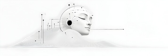 Fototapete - Minimalist Abstract Topographic Line Patterns Ideal for Creating Modern Digital Maps Infographics and Data Visualization Designs