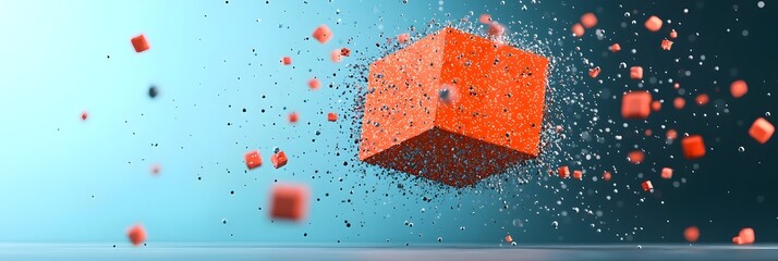 Aufkleber - Polygonal Shapes Forming a Dynamic and Geometric Layout Design  Abstract and Futuristic Background with Contrasting Colors and Patterns