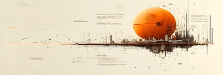 Poster - Flowing Abstract Lines and Waves Representing the Dynamic Visualization of Data Information or Sound Frequencies  Elegant and Modern with Minimal Harmonious Composition