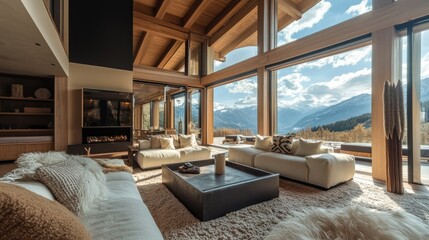 A luxurious mountain retreat with panoramic views, symbolizing a high-value property with excellent investment returns