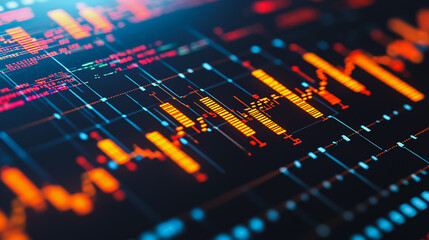 Abstract business  and charts and graphs with statistics to innovative analyze business potential and forecast future development of companies growth.