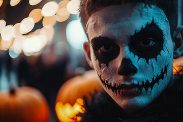Wall Mural - people dressed up for halloween created with generative ai technology