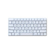 © Newvie - Sleek and modern white computer keyboard, isolated on white background.