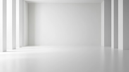 Wall Mural - a completely blank white background, smooth and even, ideal for minimalist or product-centered desig