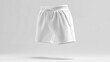 © sa-photo - A front-facing shorts mockup on a clean white background, showcasing detailed stitching and fabric folds. Ideal for product previews.