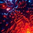 © andreiko - Psychedelic Fractal Mandala Abstract with Cosmic Symmetry and Kaleidoscopic Patterns for Meditation and Altered Consciousness Visualization