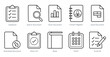 © popcornarts - A set of 10 ui icons as clipboard, search document, chart document