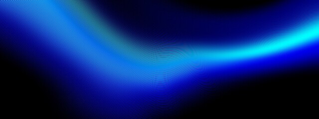 Poster - beautiful abstract wave technology black background with blue light digital effect corporate concept