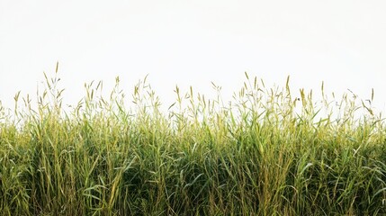 Poster - Grassy field on white background perfect for minimalist or natural designs