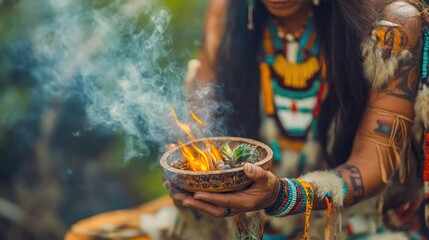 Evol tribal spiritual healing, involving rituals, chants, and plant medicine to heal both body and spirit