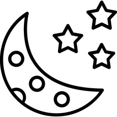 Sticker - Half Moon Icon