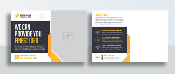 Wall Mural - Business youtube thumbnail and web banner template design	