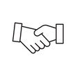 © Wow - Handshake icon vector isolated.