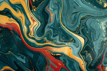 Abstract marble background fluid art painting alcohol ink style with a mix of black, gold colours. Beautiful swirl marble background