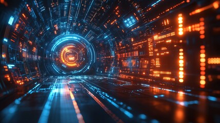 Virtual icon representing futuristic technology