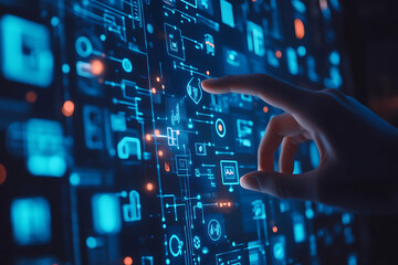 hand with code