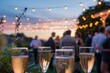 © Vorda Berge - Elegant outdoor networking event with string lights illuminating