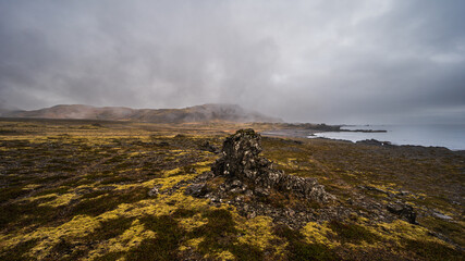 Wall Mural - nature sceneries taken from Fauskasandur beach along the route 1 between hofn and Egilsstadir, Iceland