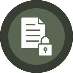 Poster - File Lock Icon Design