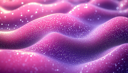Wall Mural - bright purple wave pattern flowing in futuristic space generated by ai