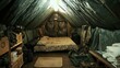 © Vlad - Army Tent Interior with Soldier's Equipment in Barrack