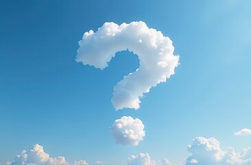 Wall Mural - unique question mark shaped cloud in the sky , sky, cloud, question mark, shape, unique, curiosity, 