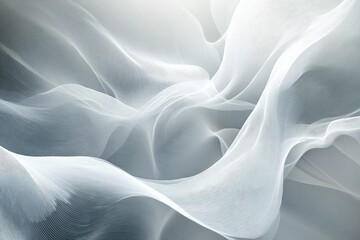 Background. Modern Light Grey Abstract Waves in Cyber Business Design