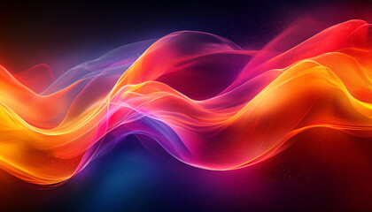 Wall Mural - glowing wave pattern flowing in futuristic space colors generated by ai