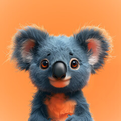 Cartoon koala with a big smile on its face