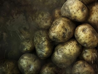 Organic Garden Potatoes: A Natural Texture in AR 4:3