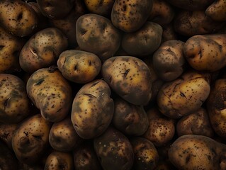 Organic Bliss: Captivating Garden Potatoes as Nature's Textured Background