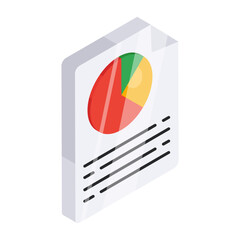 Canvas Print - An icon design of business report

