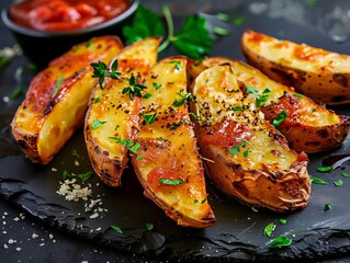 Savory Herb-infused Potato Wedges: A Vegan Twist on a Classic Snack