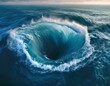 © zarateontravel - Giant whirlpool opening in the middle of the ocean