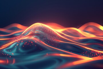 Wall Mural - Ethereal Waves of Light: A Stunning Abstract Visualization