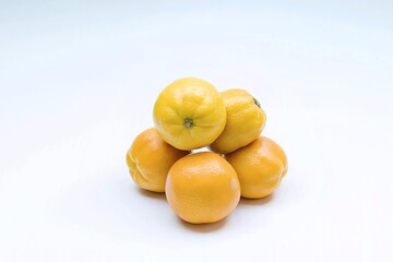 Poster - Bergamot fruits isolated on the white background