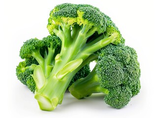 Fresh Broccoli: Vibrant Vegetables on a Clean Canvas - AR 4:3