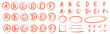© 4zevar - Exam result set, hand drawn letters A F in circles