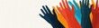 © Katavudh - Global community united for human rights, fostering integration and humanity, flat design illustration