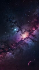 Wall Mural - cosmic night sky: beautiful abstract art of stars and galaxies