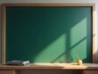 © Blind  - blank blackboard green board, back to school, green chalkboard with frame, Education concepts. green background, green background, a blank green chalkboard, a blank green board school