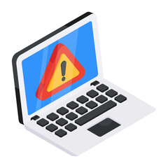 Canvas Print - Creative design icon of laptop warning

